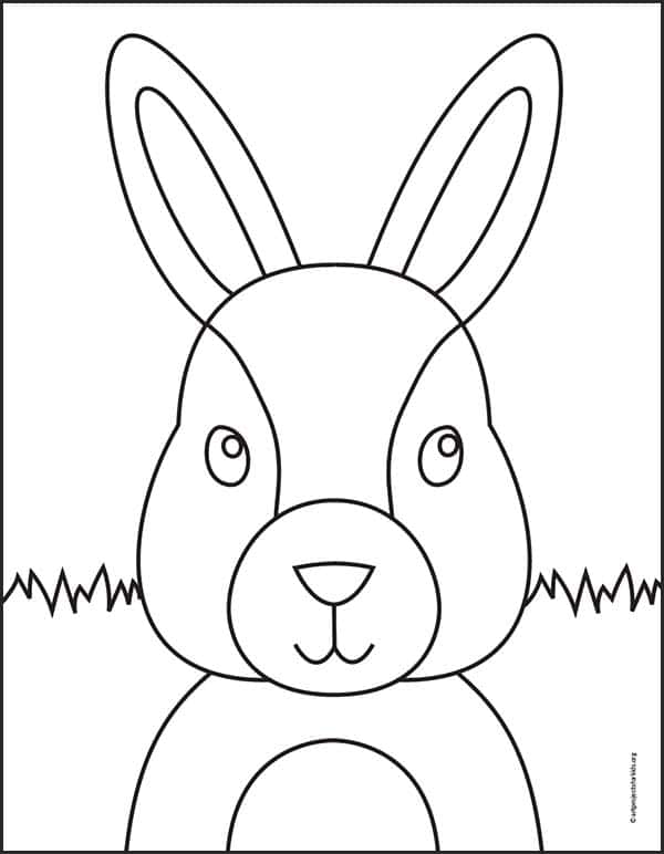 Easy How to Draw a Bunny Face Tutorial ...