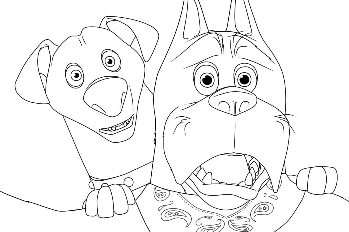 Krypto and Ace coloring pages ...