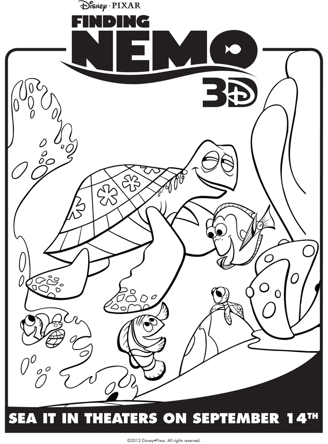 Finding Nemo Dory and Crush Coloring ...