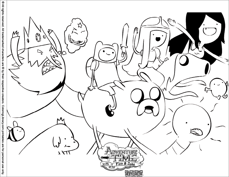 Adventure Time Coloring Pages To Print For Free - High Quality ...