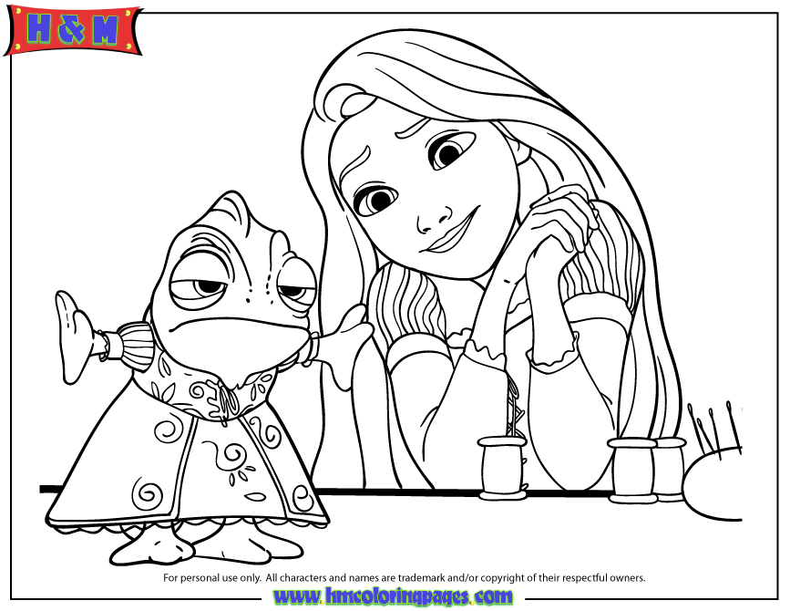 Free Printable Tangled (Rapunzel) Coloring Pages | H & M Coloring ...