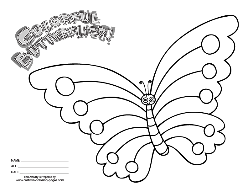 Pictures of Butterflies to Color