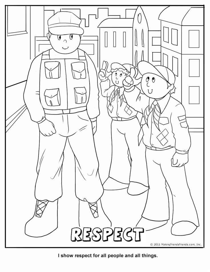 Printable Respect Coloring Page | Party Time!