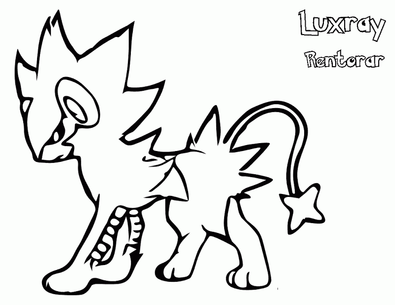 pokemon luxio Colouring Pages (page 2)