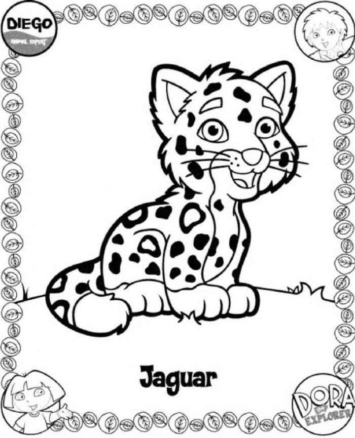 Baby Jaguar Coloring Pages