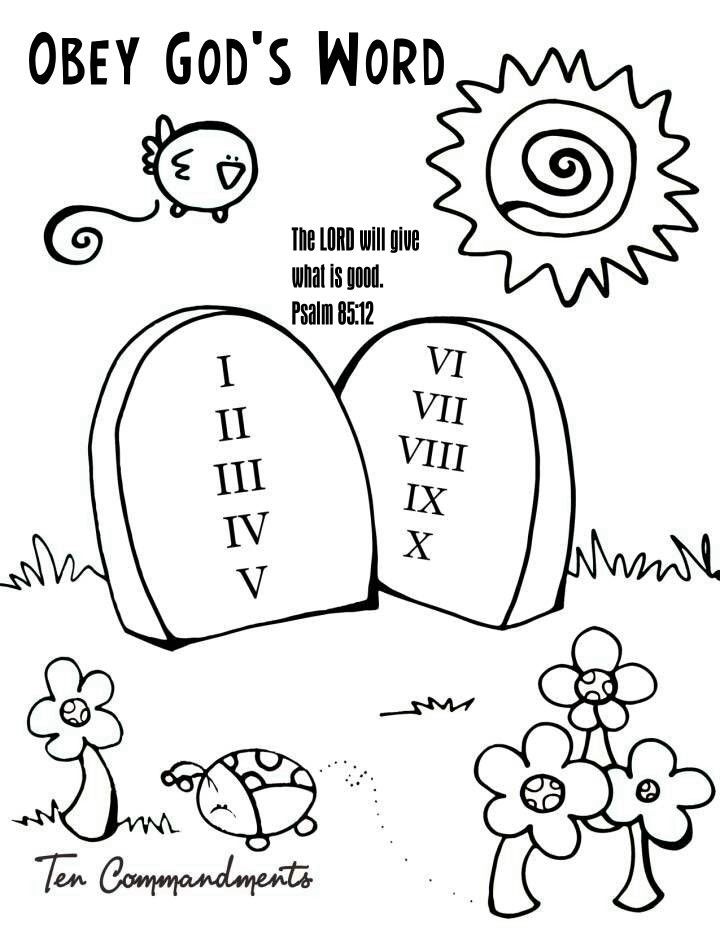 10 commandment Colouring Pages (page 2)