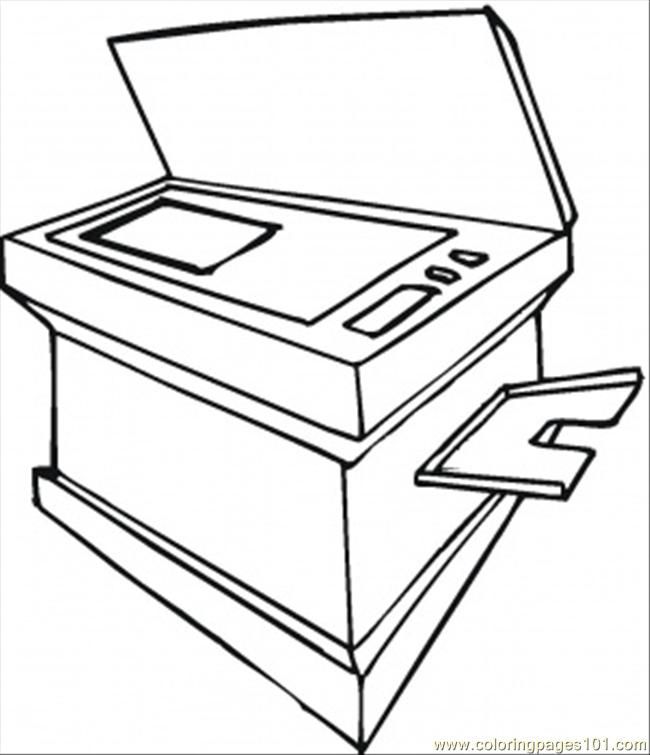 Coloring Pages Huge Copy Machine (Technology > Computer) - free 