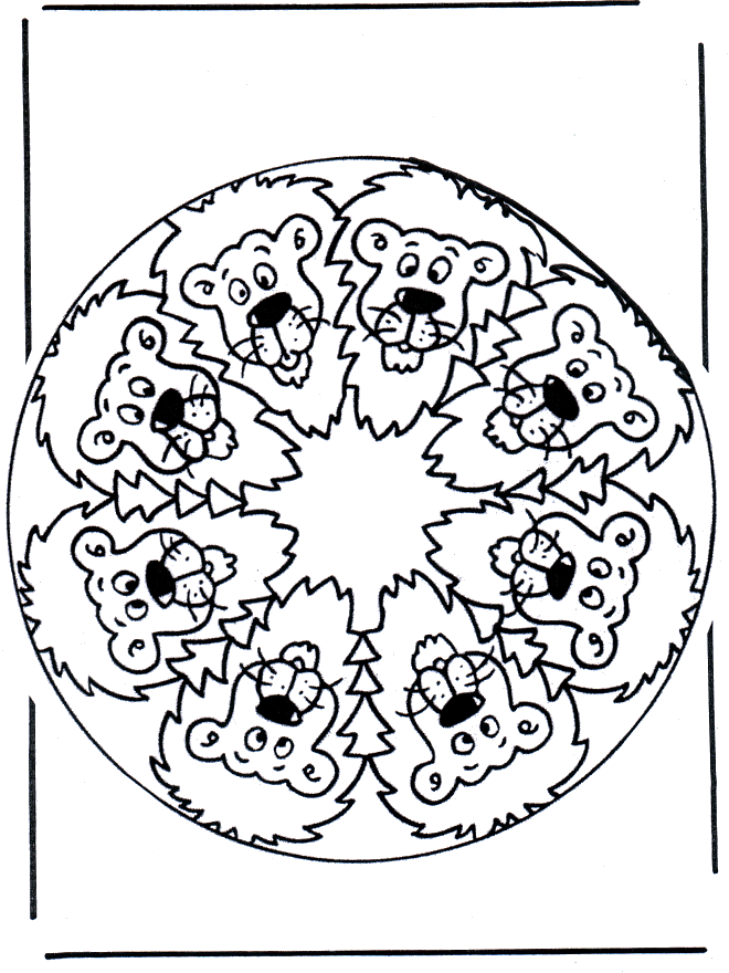 Mandala lions - Animal mandalas