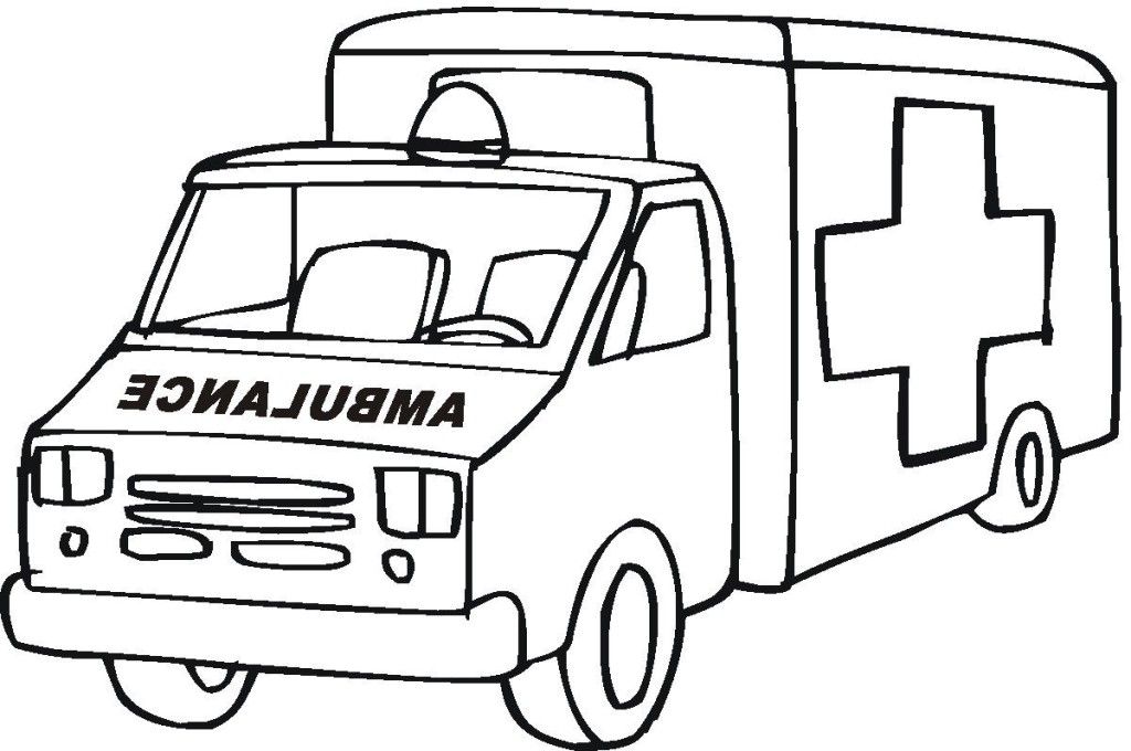Beautiful Ideas Ambulance Coloring Pages Preschool Perfect For 
