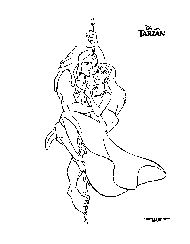 Pix For > Tarzan And Jane Coloring Pages