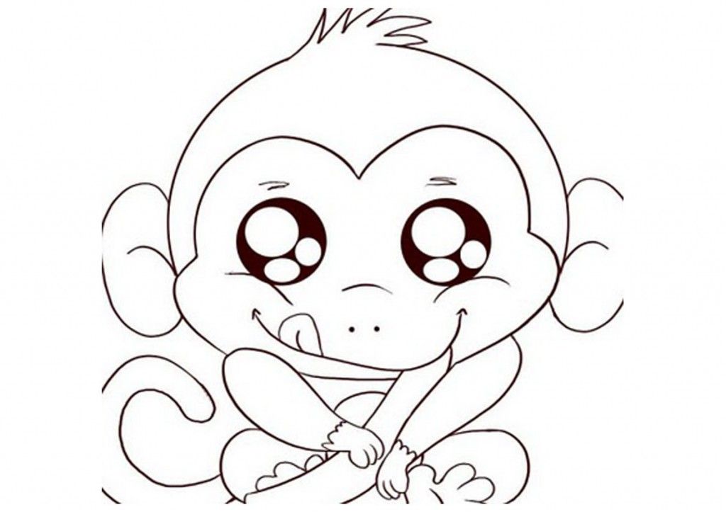 Monkey Coloring Pages for Kids- Printable Coloring Book