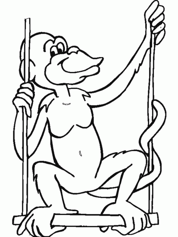 Monkey Ballerina Coloring Pages