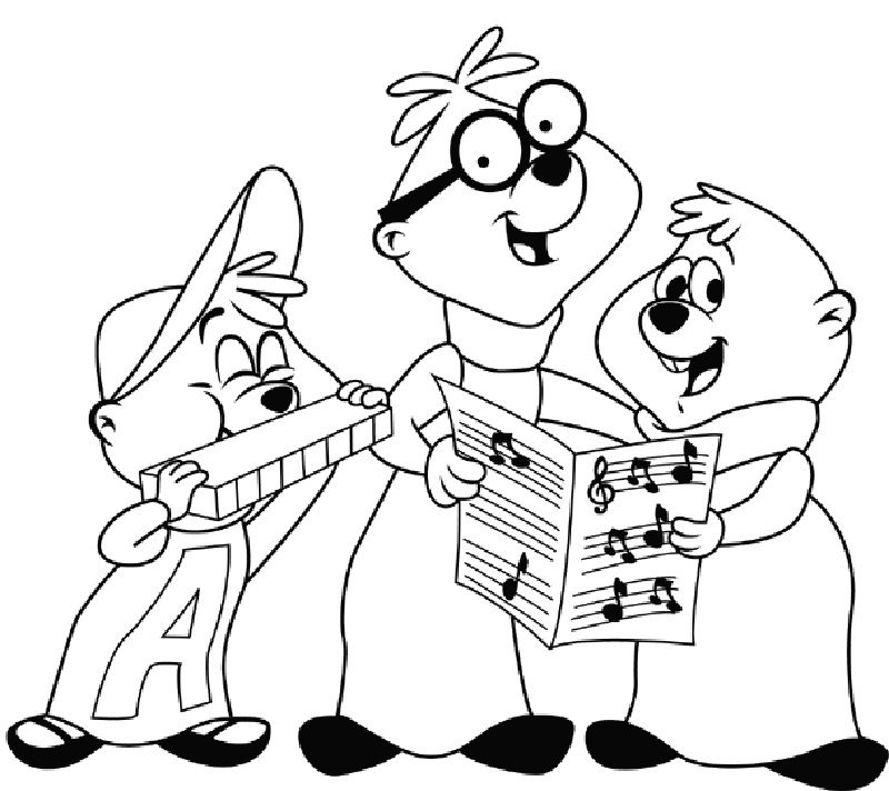 Alvin and the Chipmunks Coloring Pages 17 | Free Printable 