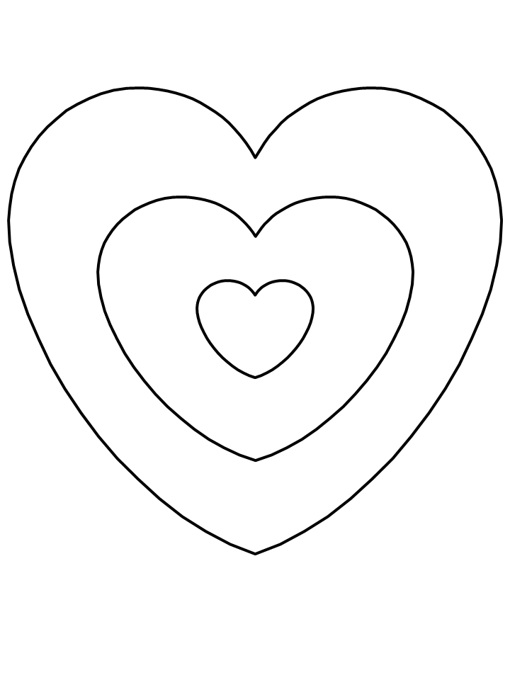 Heart coloring pages | 着色のページ | 着色页 | #19 Free Printable 