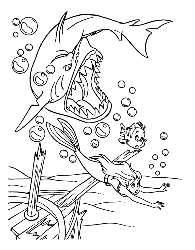 The Little Mermaid Coloring Pages To Help Children Improve 