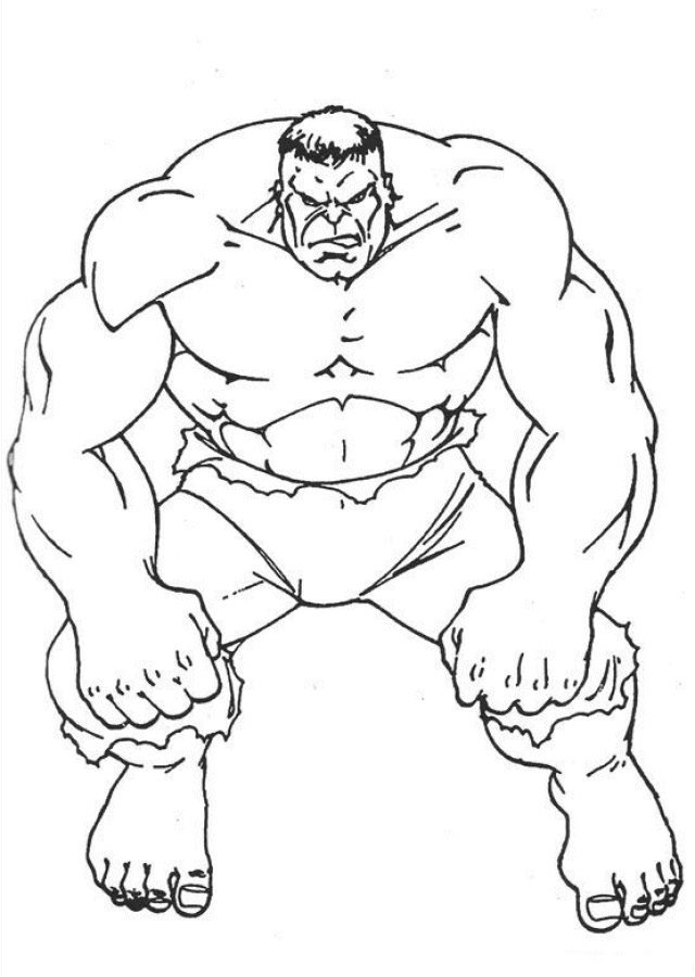 Hulk Coloring Pages For Kids - Kids Colouring Pages