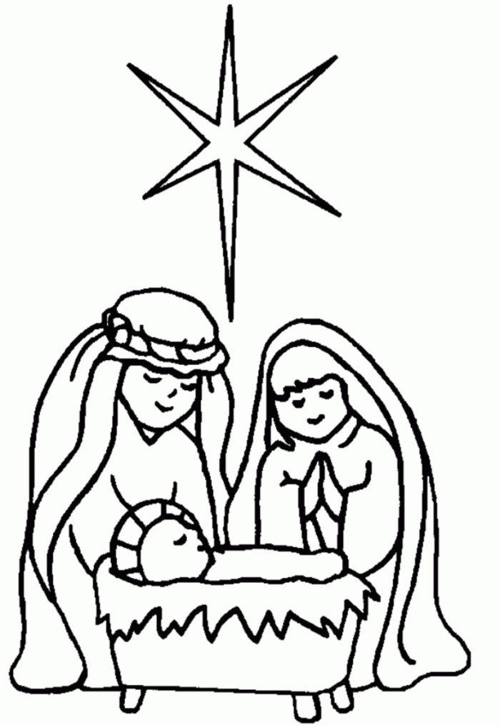 Manger Scene Coloring Page Educations
