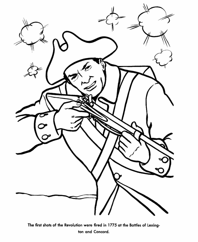 Veterans Day Coloring Pages - American Revolutionary War Veterans ...
