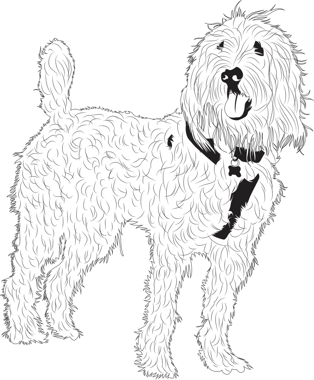 Doodle Golden Dog - Free vector graphic on Pixabay
