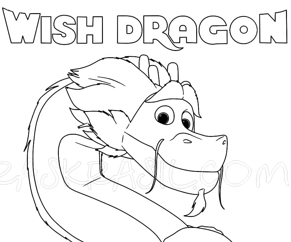 Free Wish Dragon Coloring Page - Free Printable Coloring Pages for Kids
