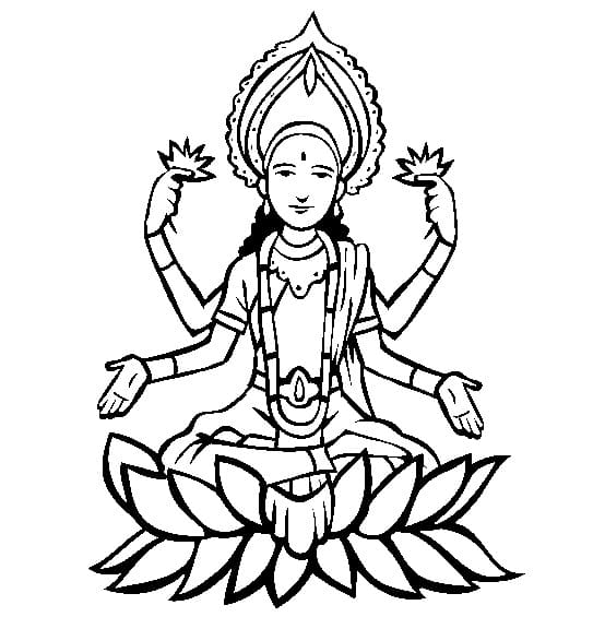 Lord Vishnu Coloring Page - Free Printable Coloring Pages for Kids