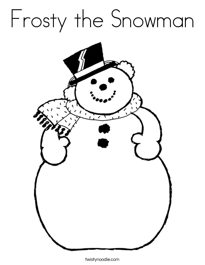 Frosty the Snowman Coloring Page - Twisty Noodle