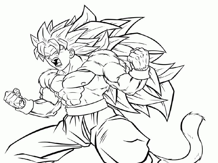 Goku Sayajin 4 Colorir. Goku Super Saiyan Coloring Page Picture. Goku Super  Sayajin Para Colorir.… | Dragon coloring page, Dragon ball artwork, Super coloring  pages