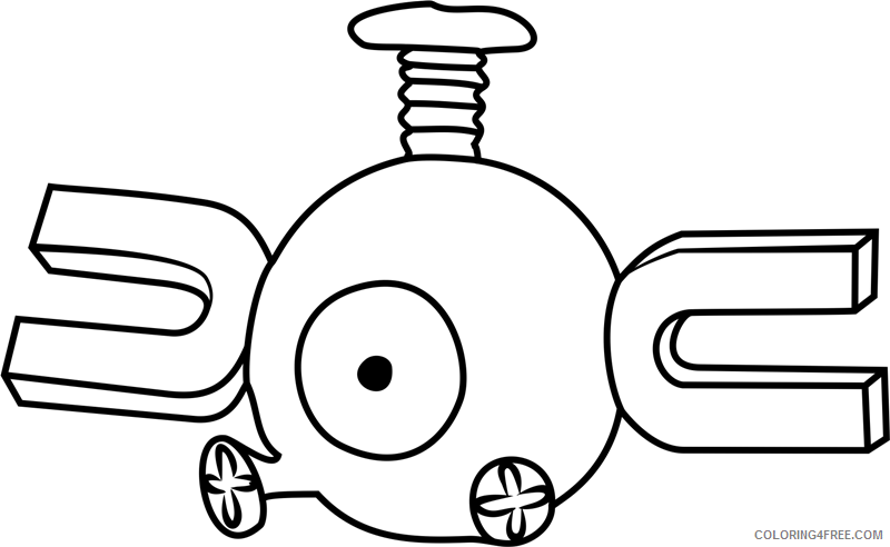 Pokemon Go Coloring Pages Games magnemite pokemon go1 Printable 2021 0914  Coloring4free - Coloring4Free.com