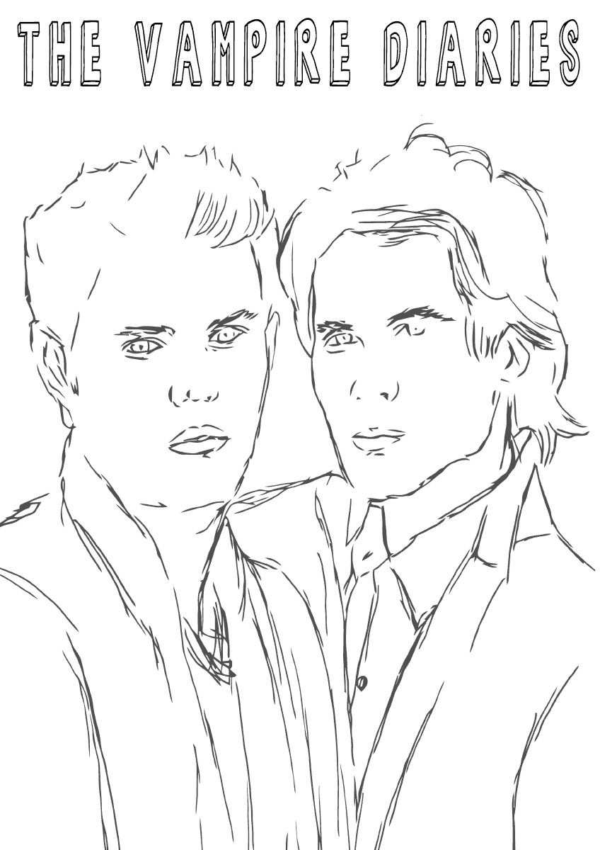 Vampire diares coloring pages | Coloring pages to download and print