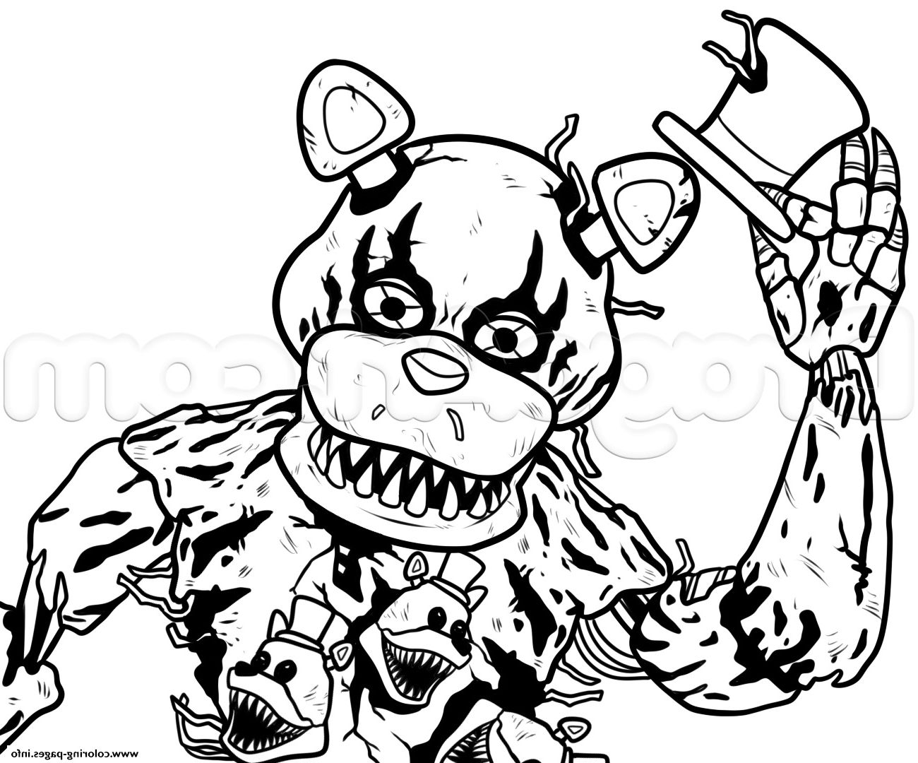 Five Nights At Freddy S 4 Coloring Pages Nightmare - Cinebrique