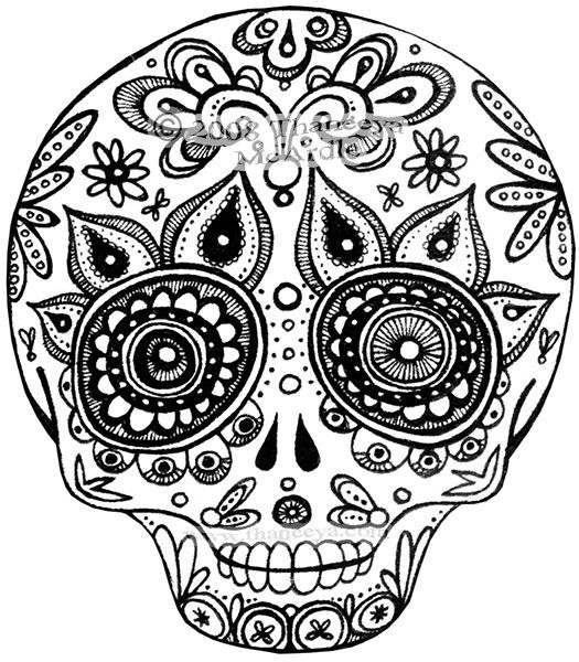 Sugar Skull Art: Colorful Day of the Dead Art by Thaneeya McArdle ...