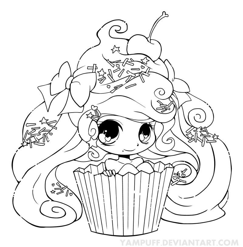 Cute Cupcake Coloring Pages Page 1
