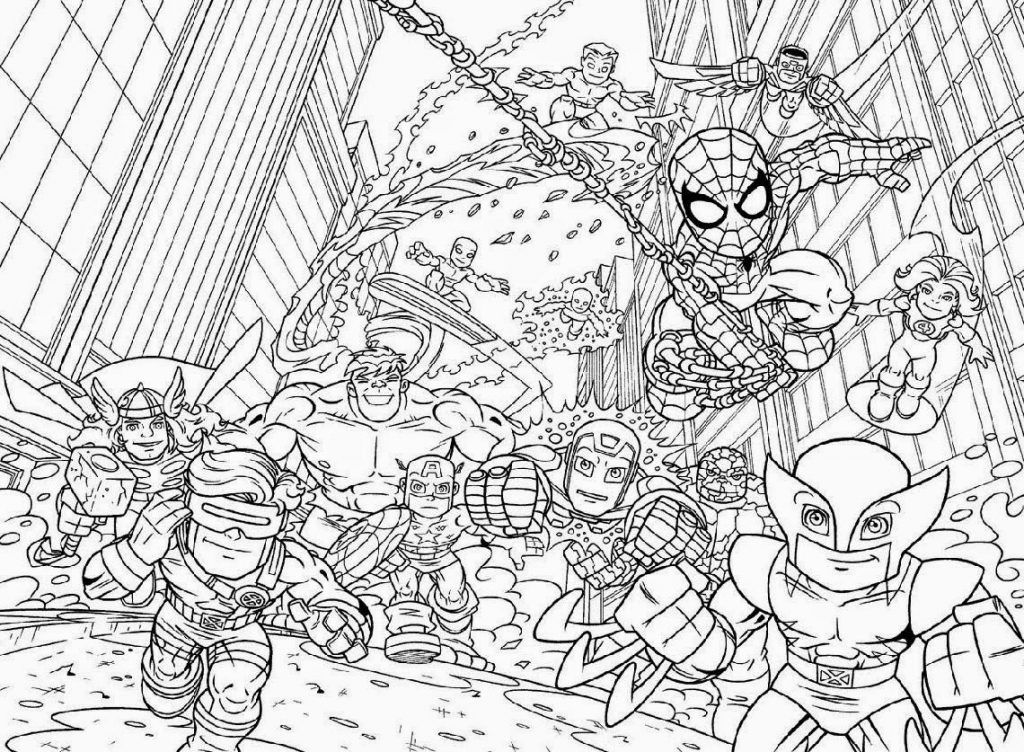 Difficult Super Heroes Coloring Pages For Kids - Other - Image of ...