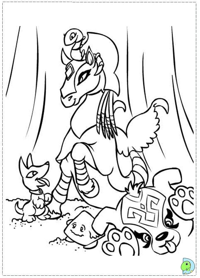 Neopets and the Lost Desert coloring page- DinoKids.org