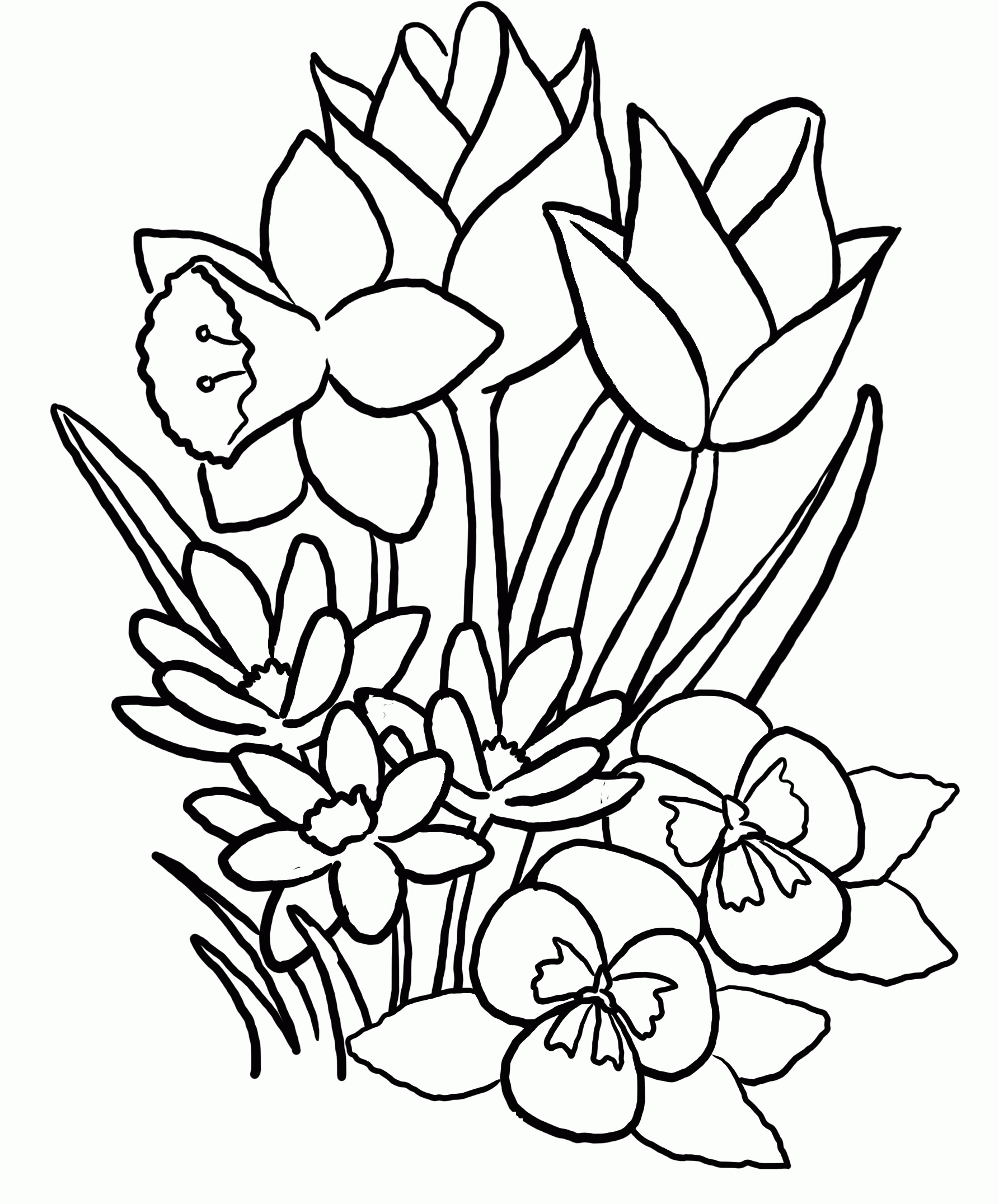 Flower Coloring Pages | UniqueColoringPages