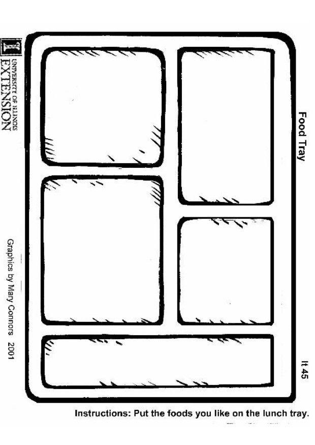 Coloring Page Of Lunch Tray - Coloring Pages For All Ages