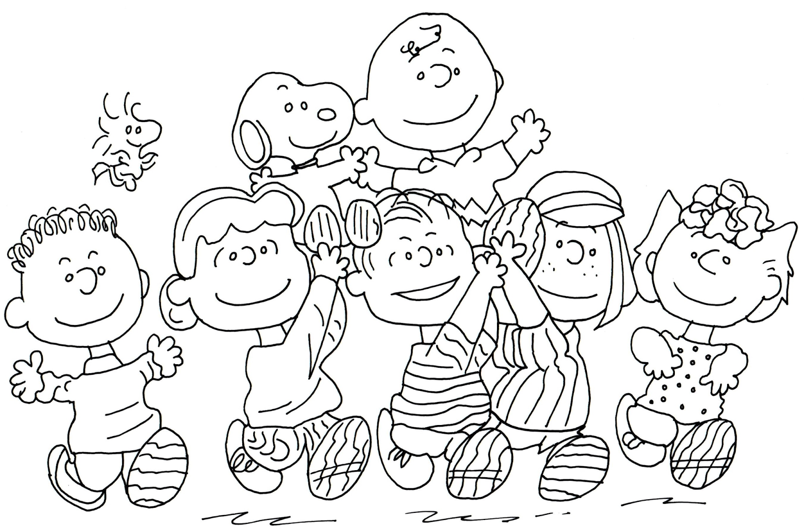 Free Charlie Brown Snoopy and Peanuts Coloring Pages: Free ...