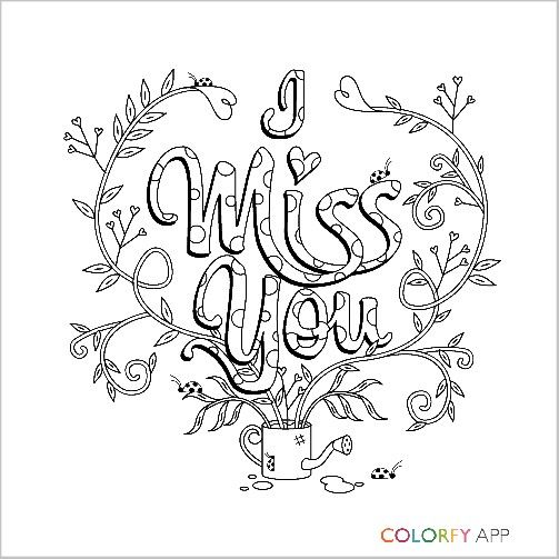 I Miss You-Colorfy | Love coloring pages, Coloring pages inspirational, Coloring  pages