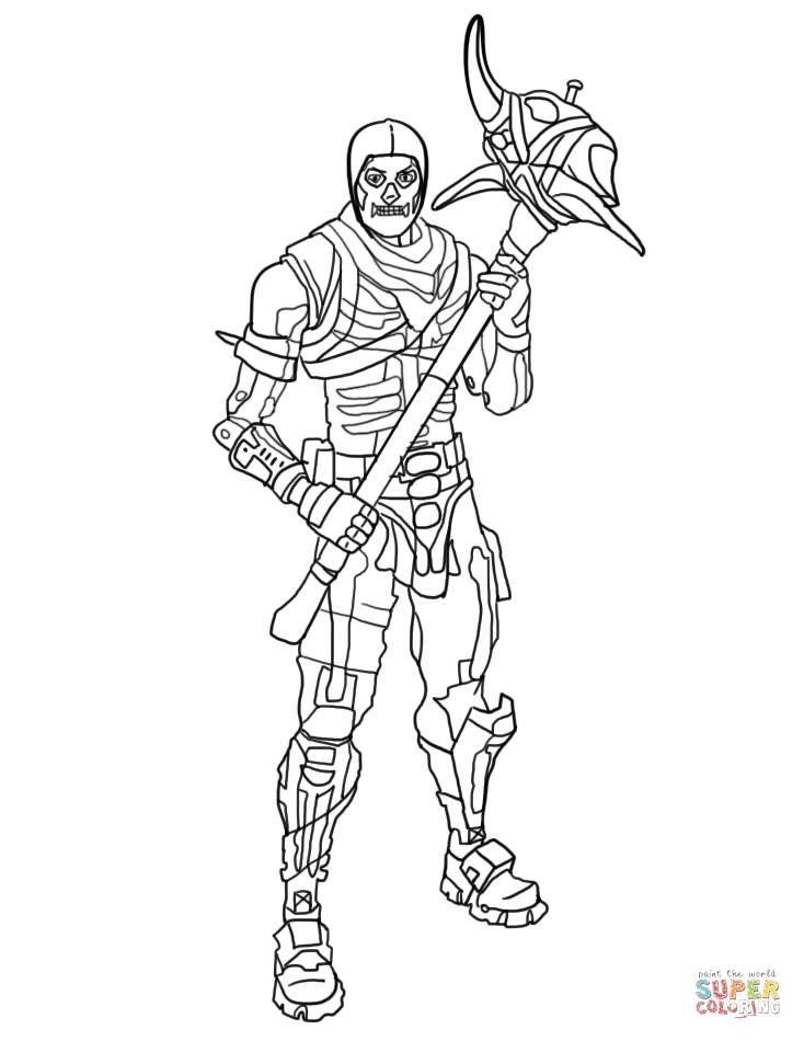 Fortnite Skull Trooper coloring page | Free Printable Coloring Pages
