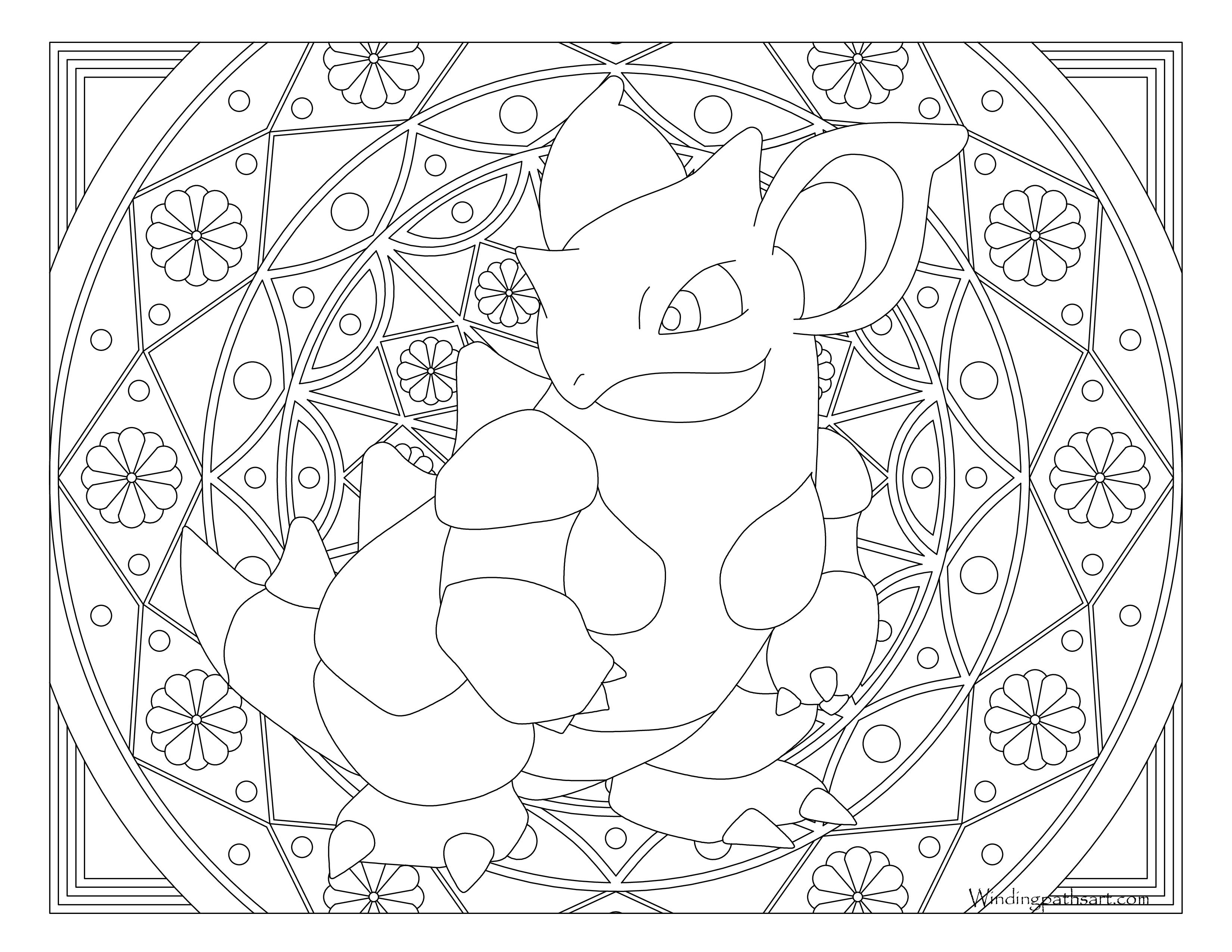 031 Nidoqueen Pokemon Coloring Page · Windingpathsart.com