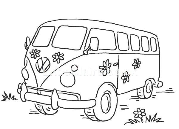 Embroidery patterns, Coloring pages, Camper art