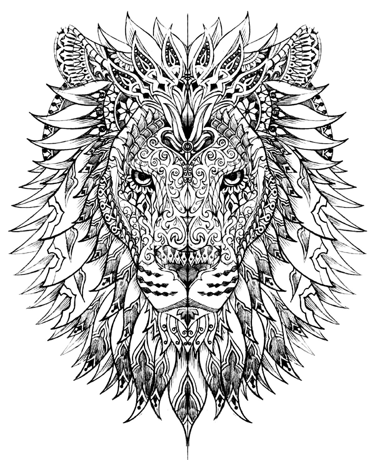 Pin Complicated Coloring Pages For Adults Animal