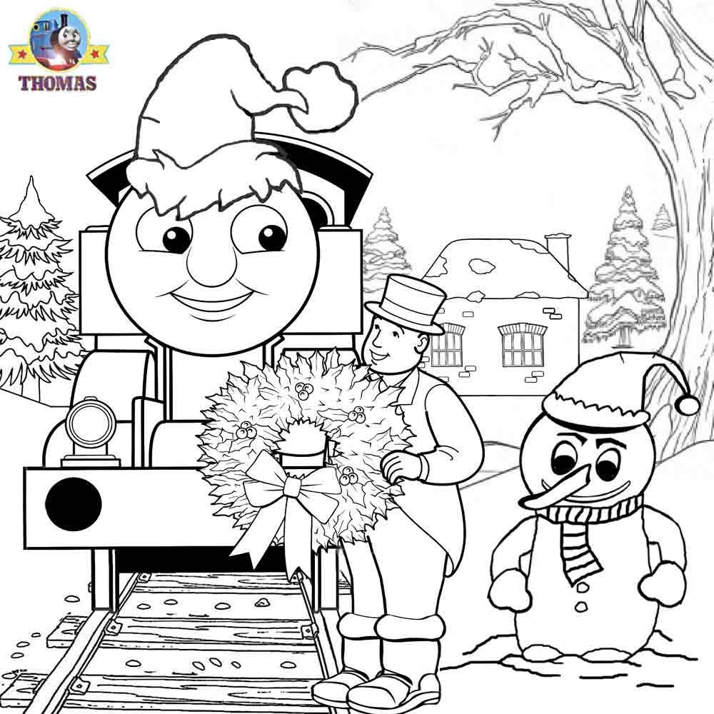 Thomas Christmas Coloring Sheets For Children Printable Pictures ...