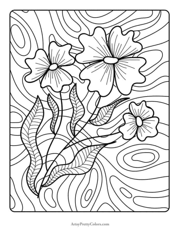 Free Trippy Coloring Pages For Adults - Artsy Pretty Plants