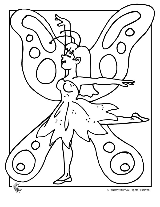 Cute Fairy Coloring Page | Woo! Jr. Kids Activities : Children's Publishing