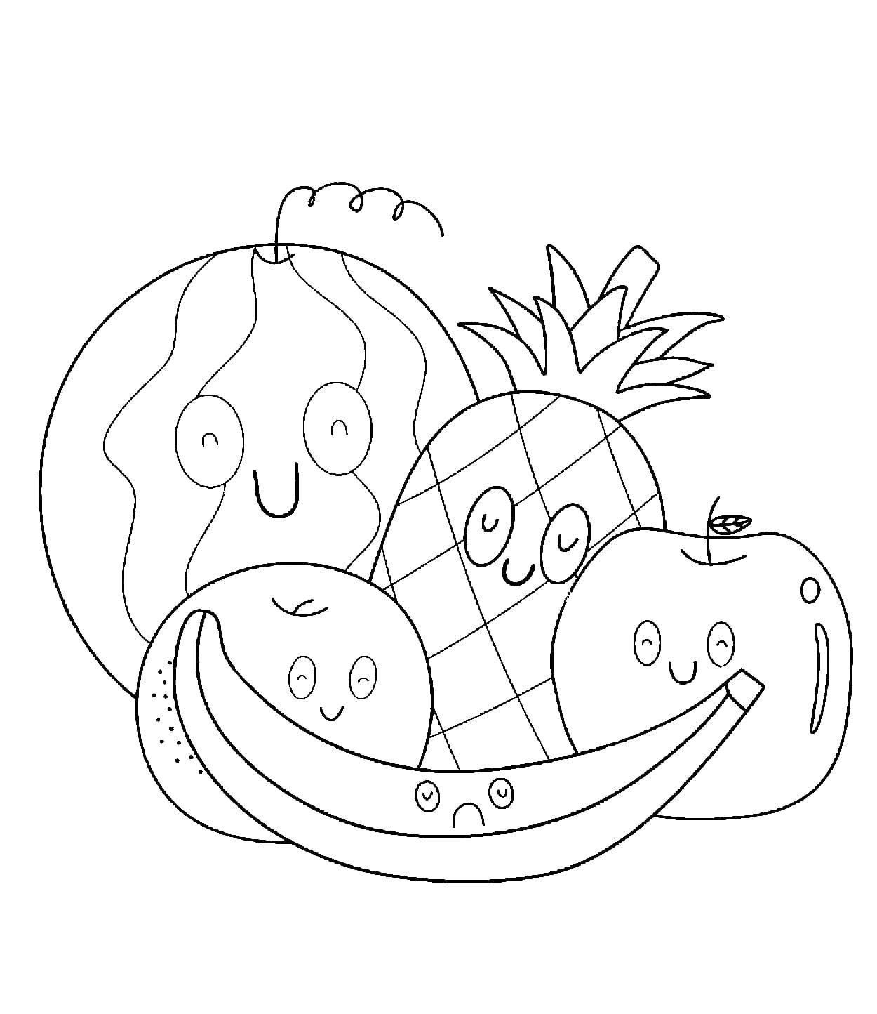 Watermelon coloring pages - Free coloring pages | WONDER DAY — Coloring  pages for children and adults