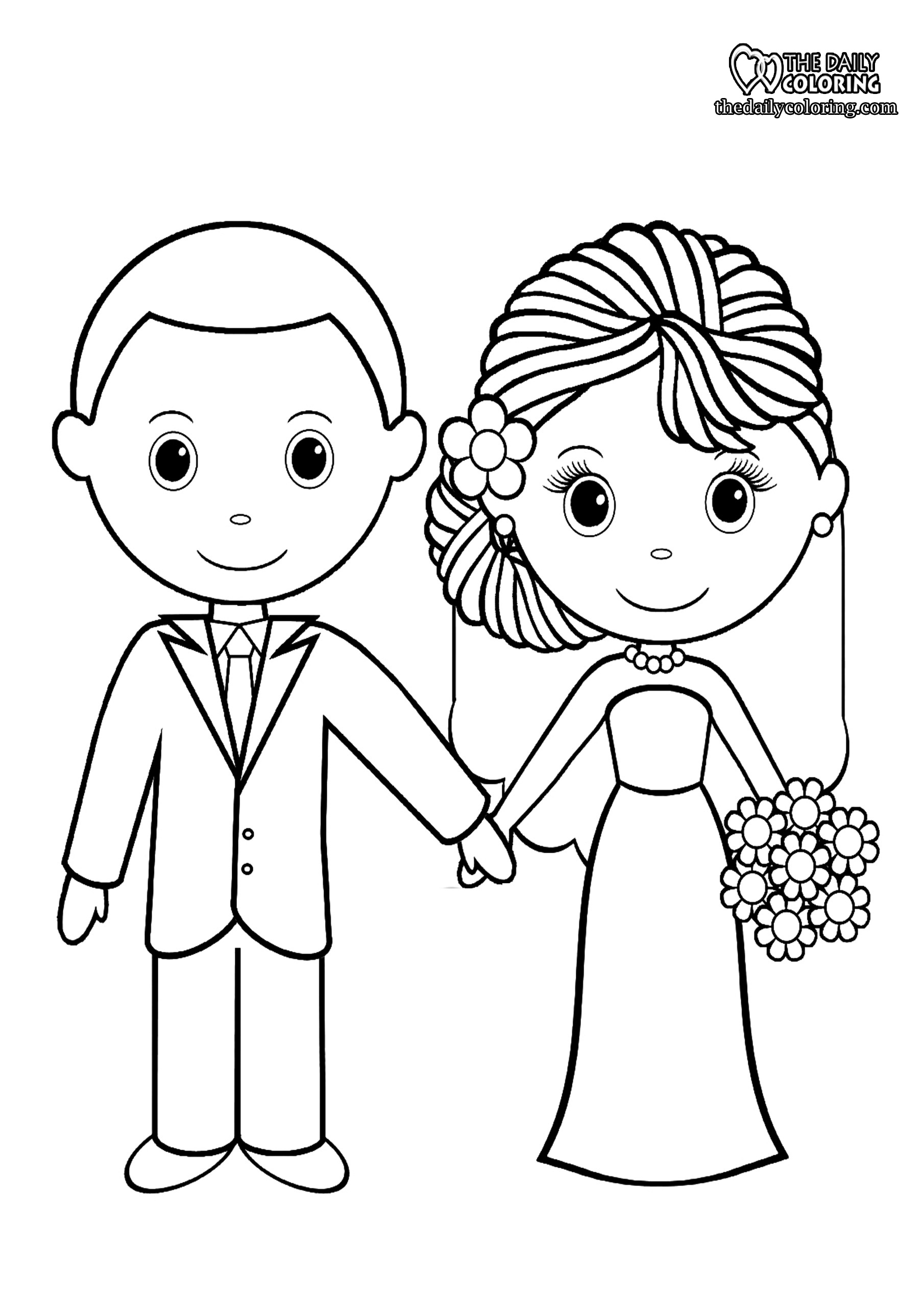 Wedding Coloring Pages - The Daily Coloring