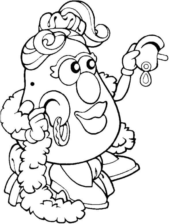 Printable Mrs. Potato Head Coloring Page - Free Printable Coloring Pages  for Kids