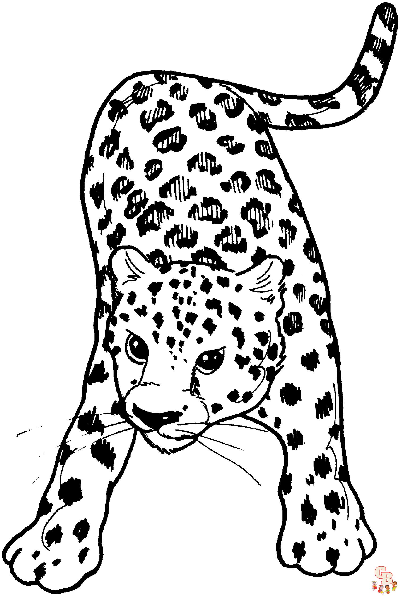 Leopard Coloring Pages - Free Printable Sheets for Kids