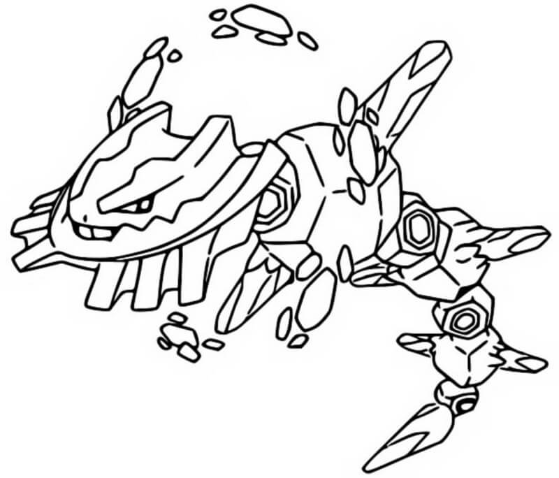 Mega Steelix Coloring Page - Free Printable Coloring Pages for Kids